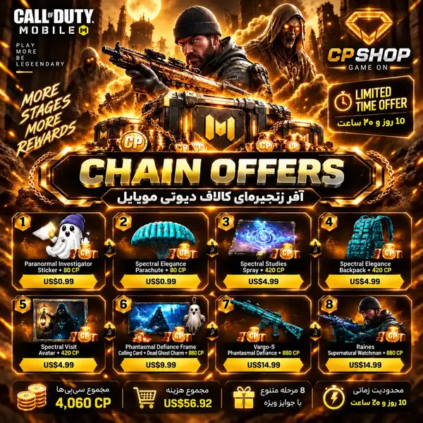 آفر زنجیره ای 8 مرحله ای chain